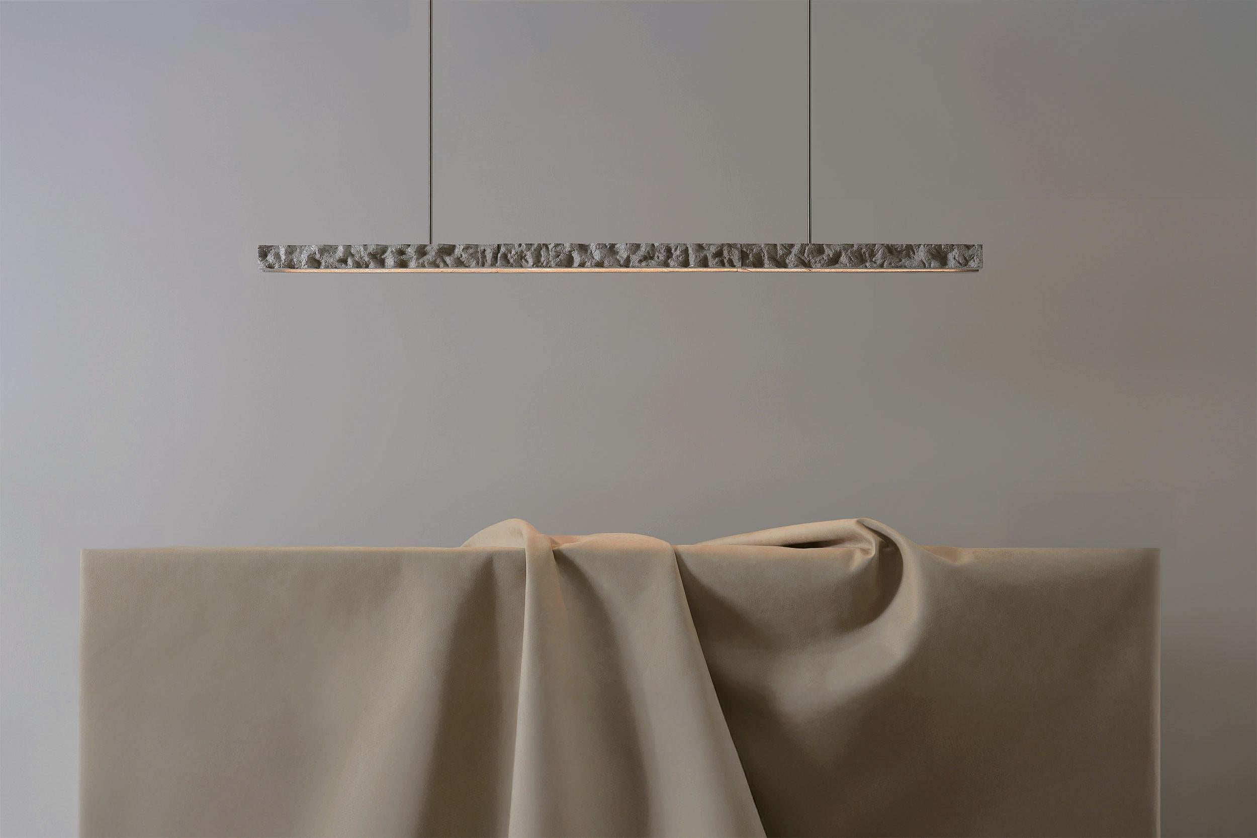 Australian CARST Pendant Triple, LED Light Fixture, solid textured cast Aluminium For Sale