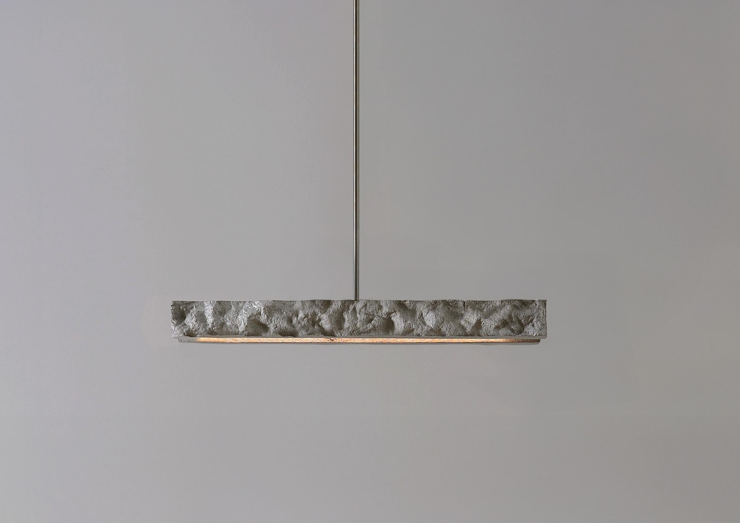 CARST Pendant Triple, LED Light Fixture, solid textured cast Aluminium For Sale 1