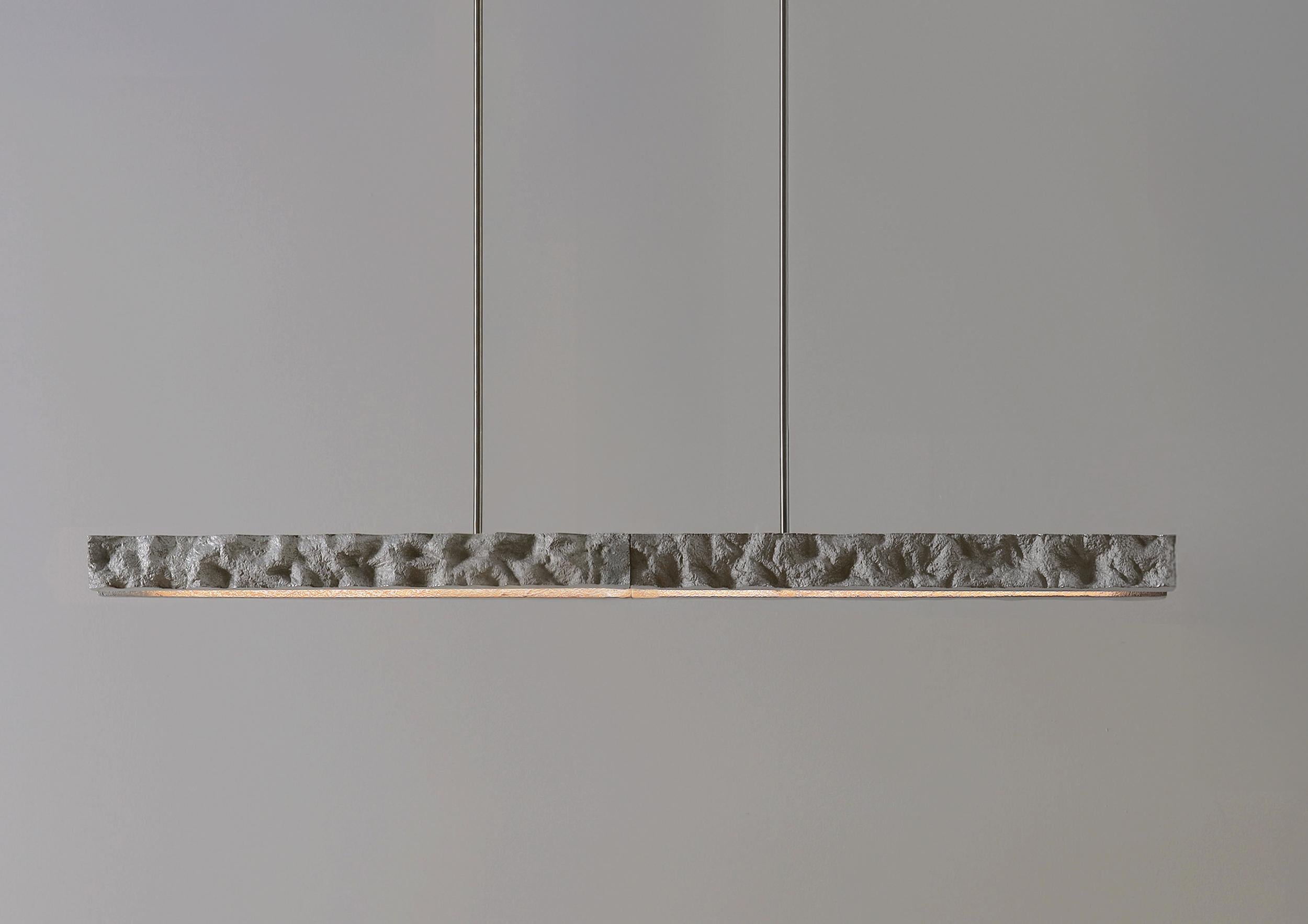 CARST Pendant Triple, LED Light Fixture, solid textured cast Aluminium For Sale 2