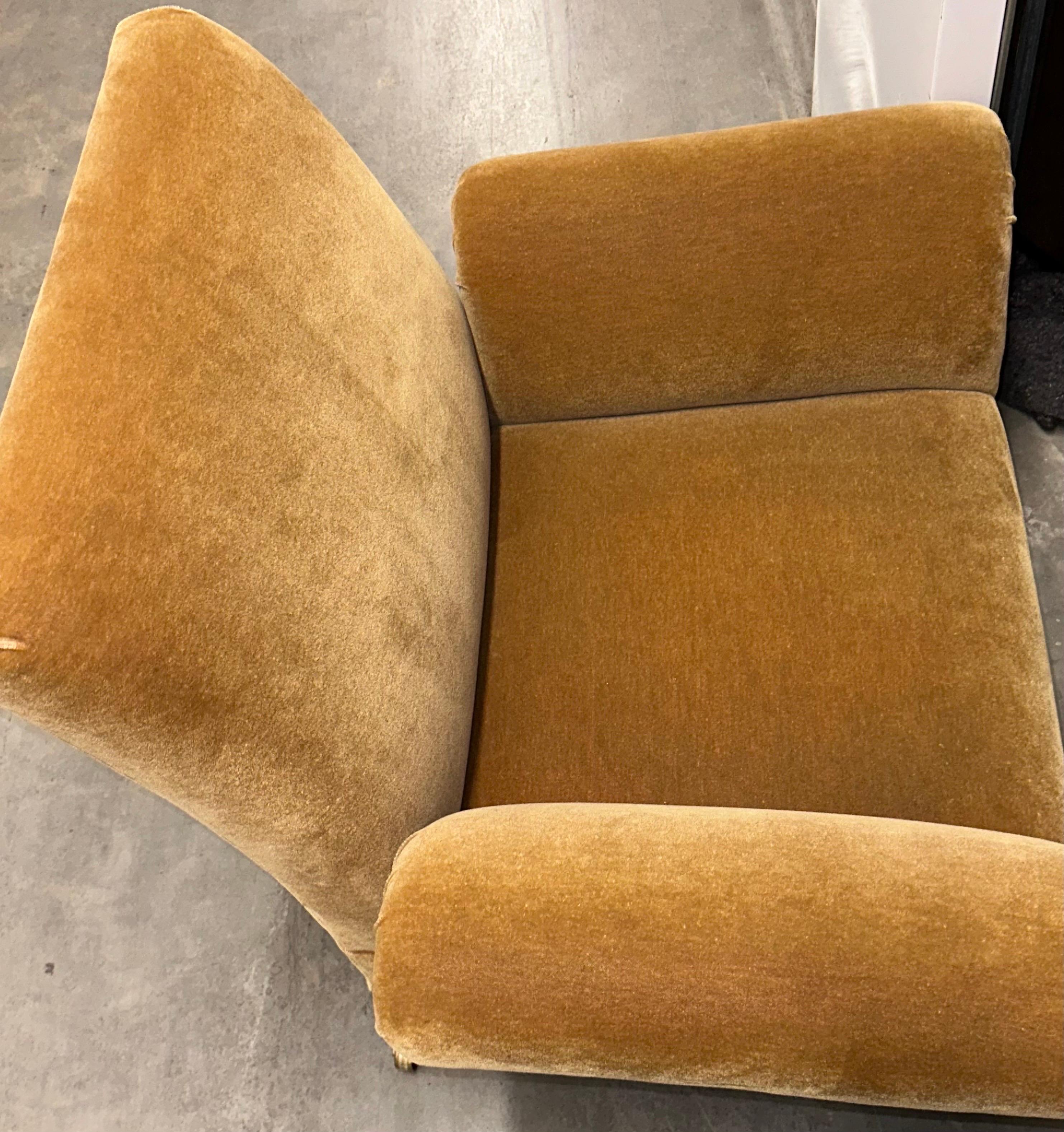 George Smith Whiskey Mohair Custom Schmetterlingsessel, Akzent-Loungesessel im Zustand „Gut“ im Angebot in Brooklyn, NY