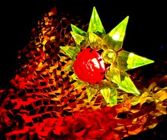 Matchless Wonder Star #910 Double Row Green & Red Crystal C-9 Holiday Bulb, 1936