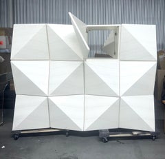 Reflex Angelo Origami Modular Double-Sided Cabinet Set, White Lacquer, Italy