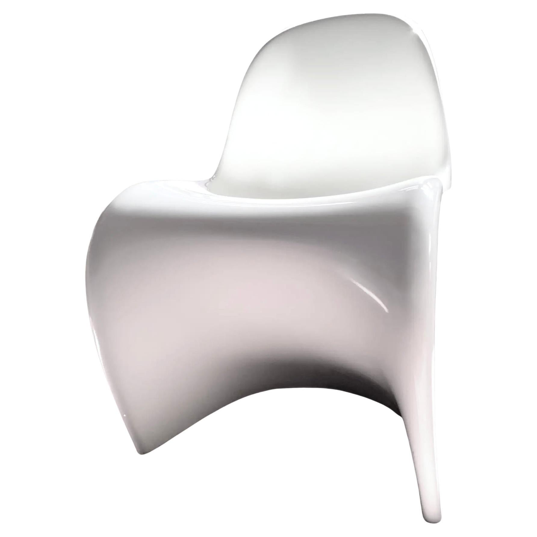 Verner Panton for Vitra Glow Panton Chair, Luminescent, White, Blue, Limited Ed For Sale