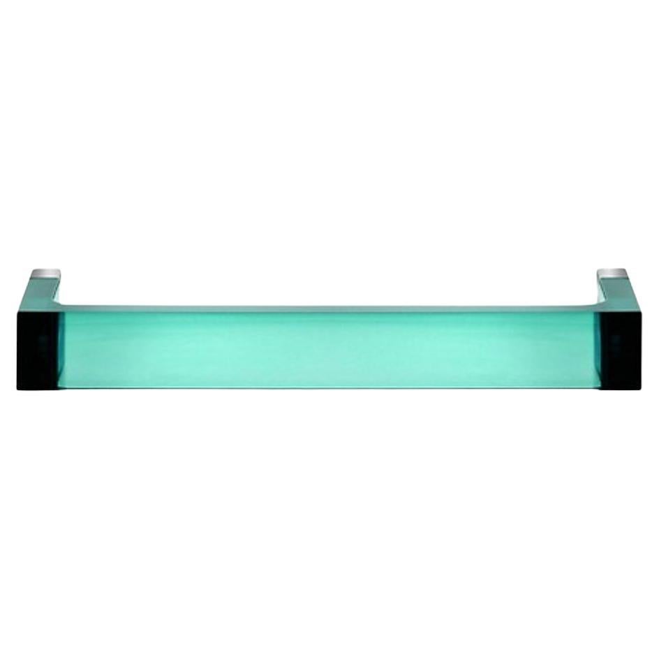 Kartell x Laufen Blue-Green Wall-mounted Lucite Towel Rail, Italy For Sale