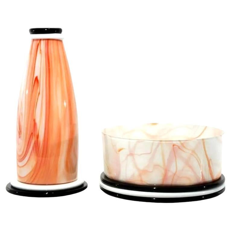Sergio Asti for Vistosi Sixties Collection Luigiona & Lingham Murano Glass Vases For Sale