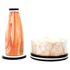Sergio Asti for Vistosi Sixties Collection Luigiona & Lingham Murano Glass Vases