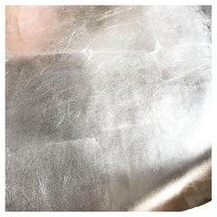 Phillip Jeffries Champagner gewaschene Zinnblatt-Tapete, Silber Metall-Wandteppich