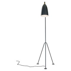 Vintage Grasshopper Floor Lamp, Charcoal, by Greta Grossman for Gubi, 1948, Denmark