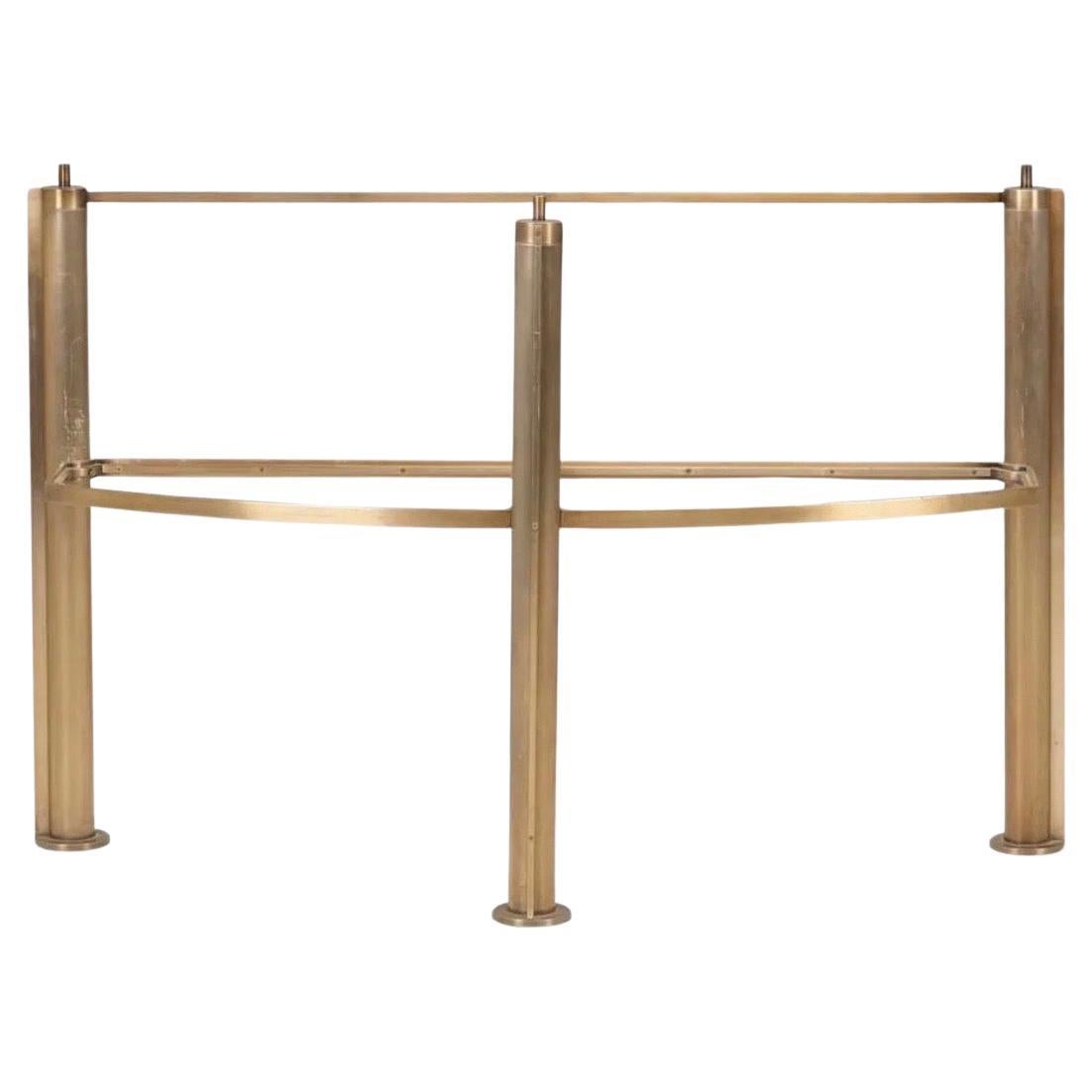Jean-Michel Wilmotte Flag Console Postmodern Metal Table, France, 1980s.
