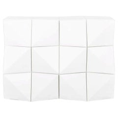 Reflex Angelo Origami Modular Double-Sided Cabinet Set, White Lacquer, Italy