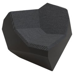 21st Century Black Rolling Stone Armchair in Aluminium Modular Seat for outside