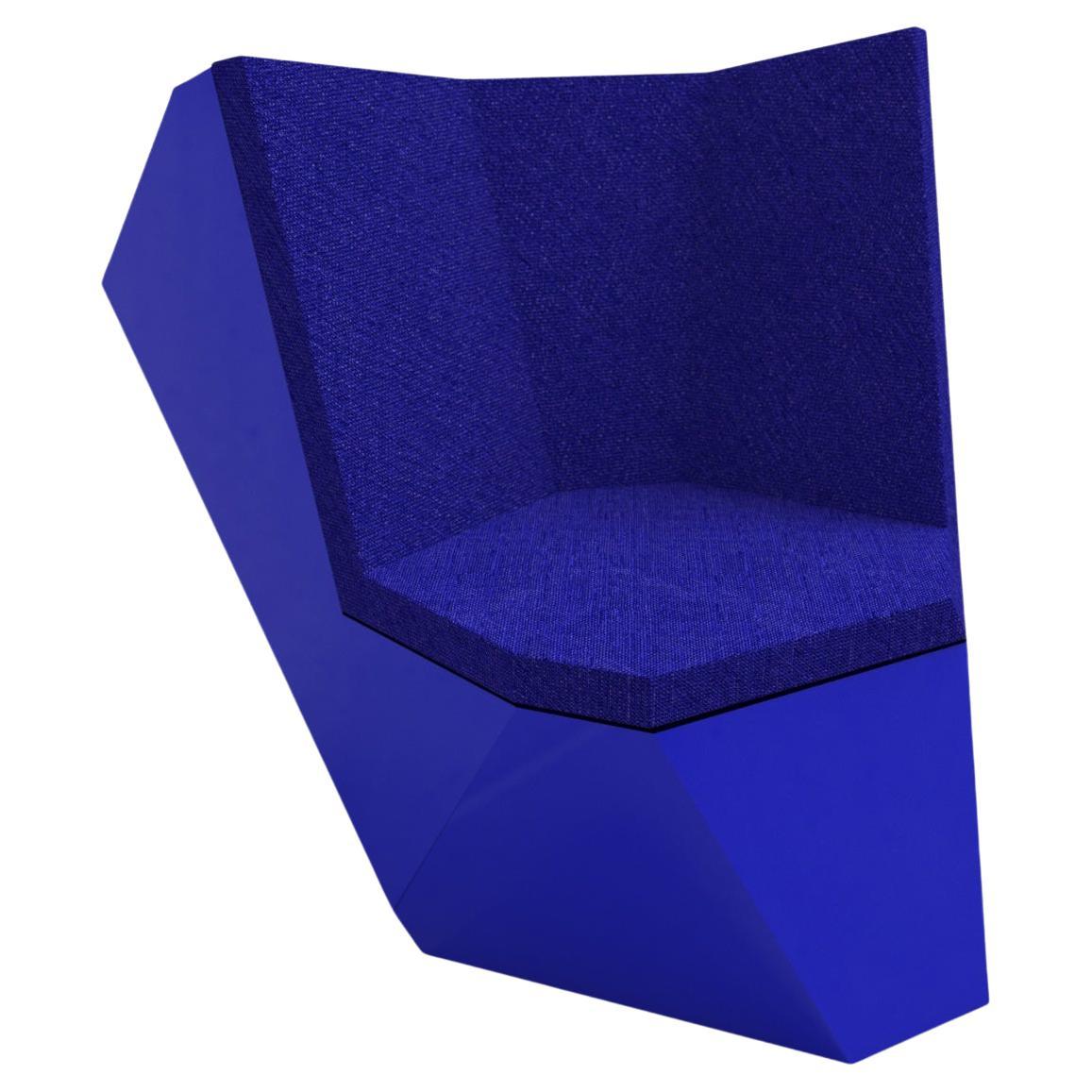 21st Century Blue Rolling Stone Armchair in Aluminium Modular Seat for outside For Sale