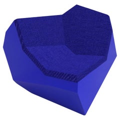 21st Century Blue Rolling Stone Armchair in Aluminium Modular Seat for outside