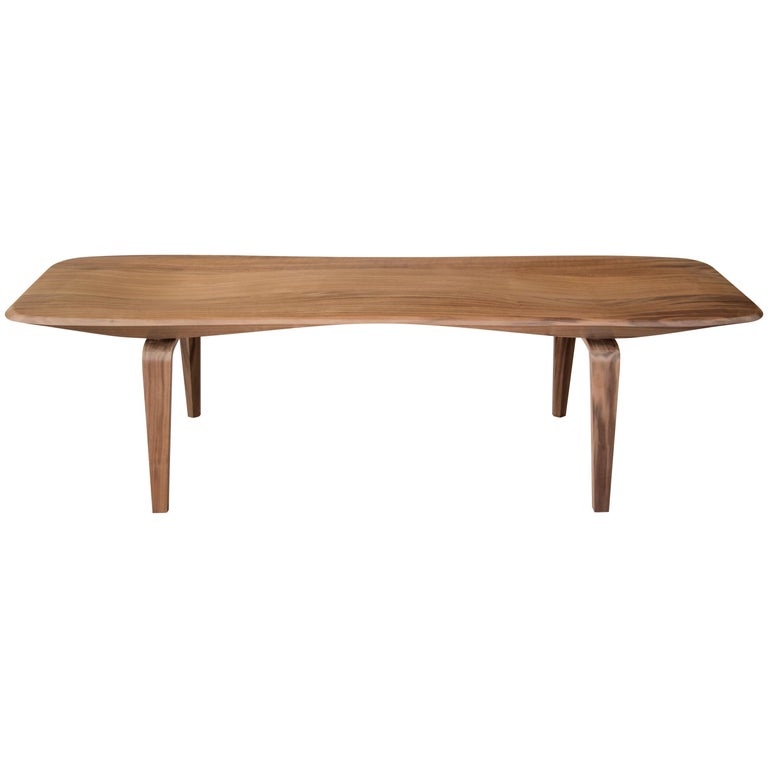 Canaletto Walnut Bench with Carved Top by Miduny, Made in Italy For Sale