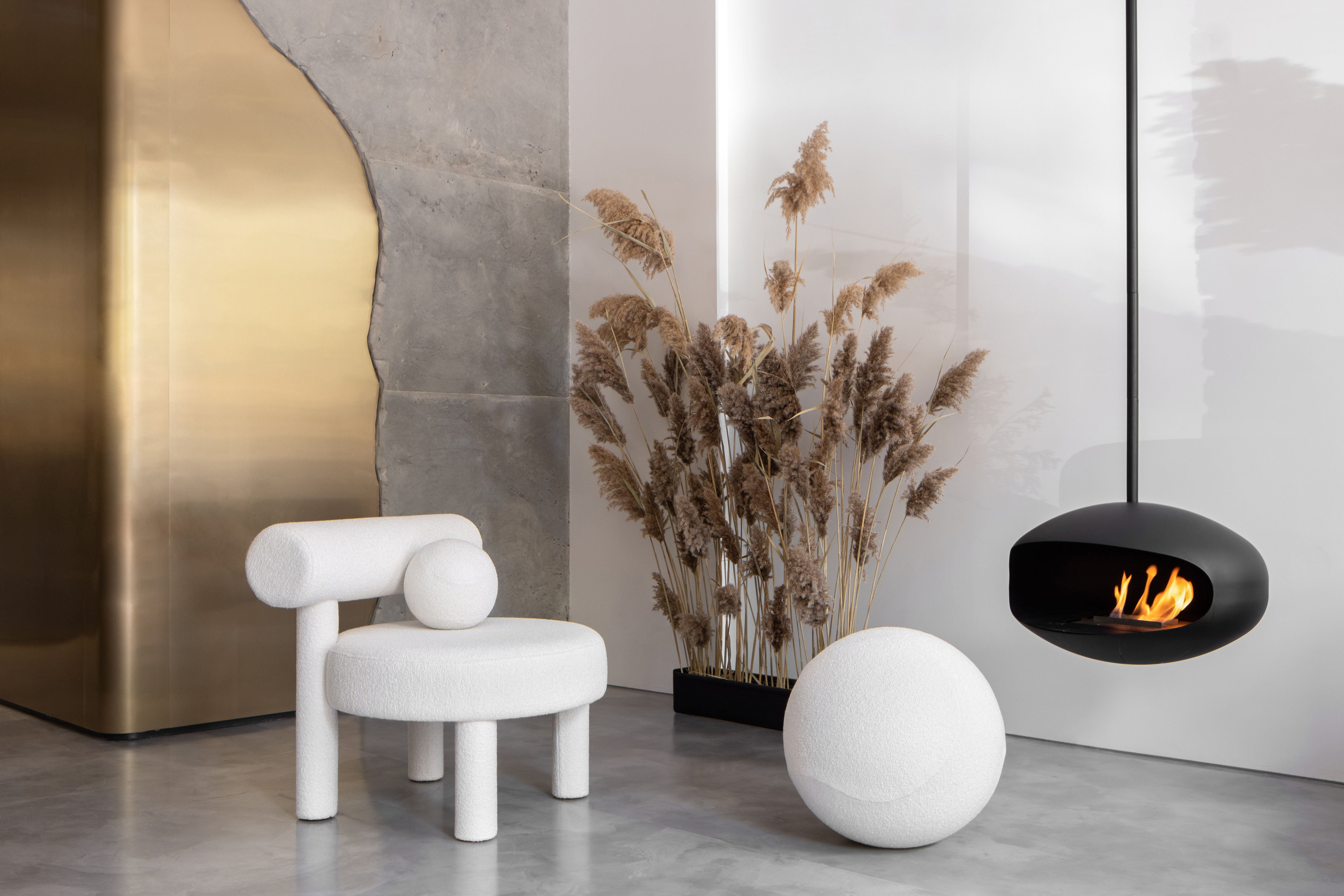 Modern Low Chair Gropius Cs1 In Boucle Fabric By Noom For Sale At 1stdibs