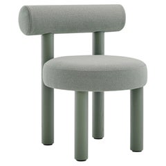 Minimalist Dining Chair Gropius CS1 in Wool by NOOM, Ash Legs, Turquoise