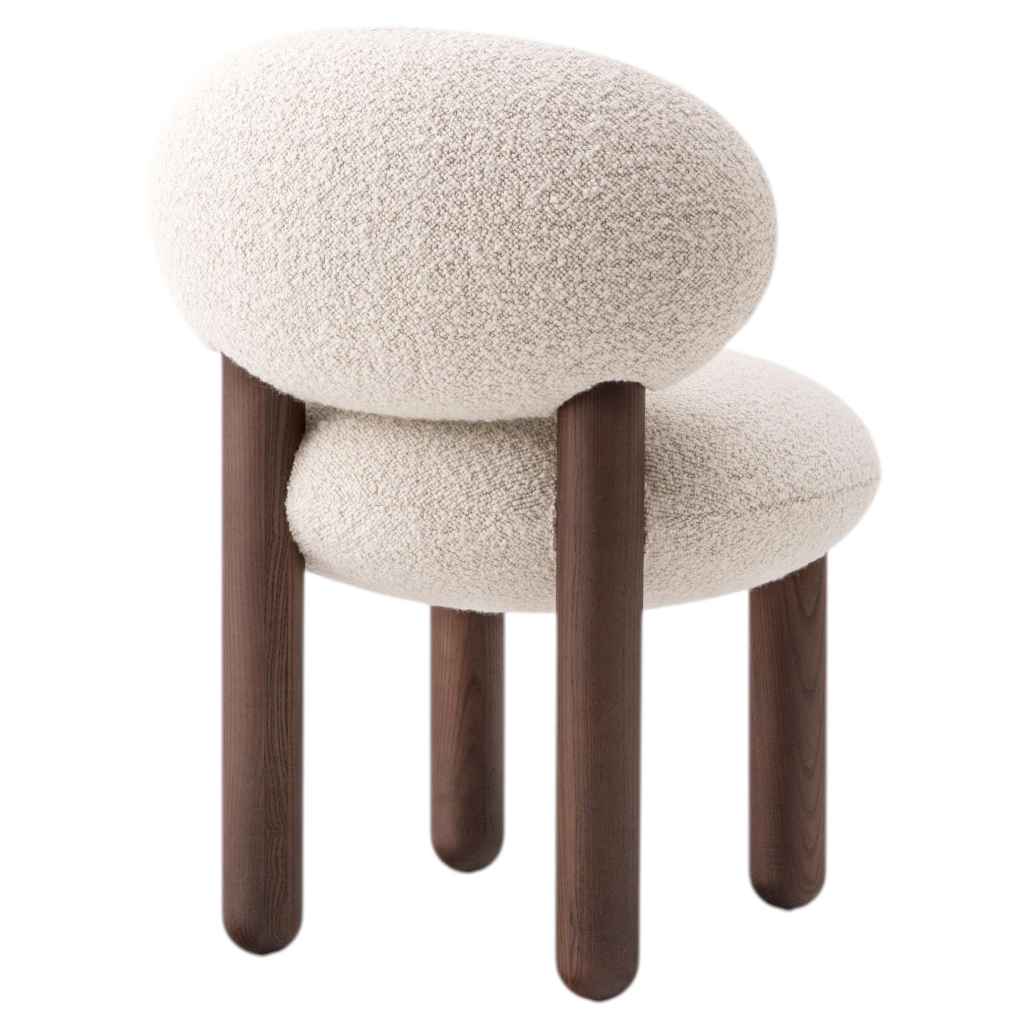 Flock Silla de comedor contemporánea con patas de madera de fresno Diseño minimalista de NOOM