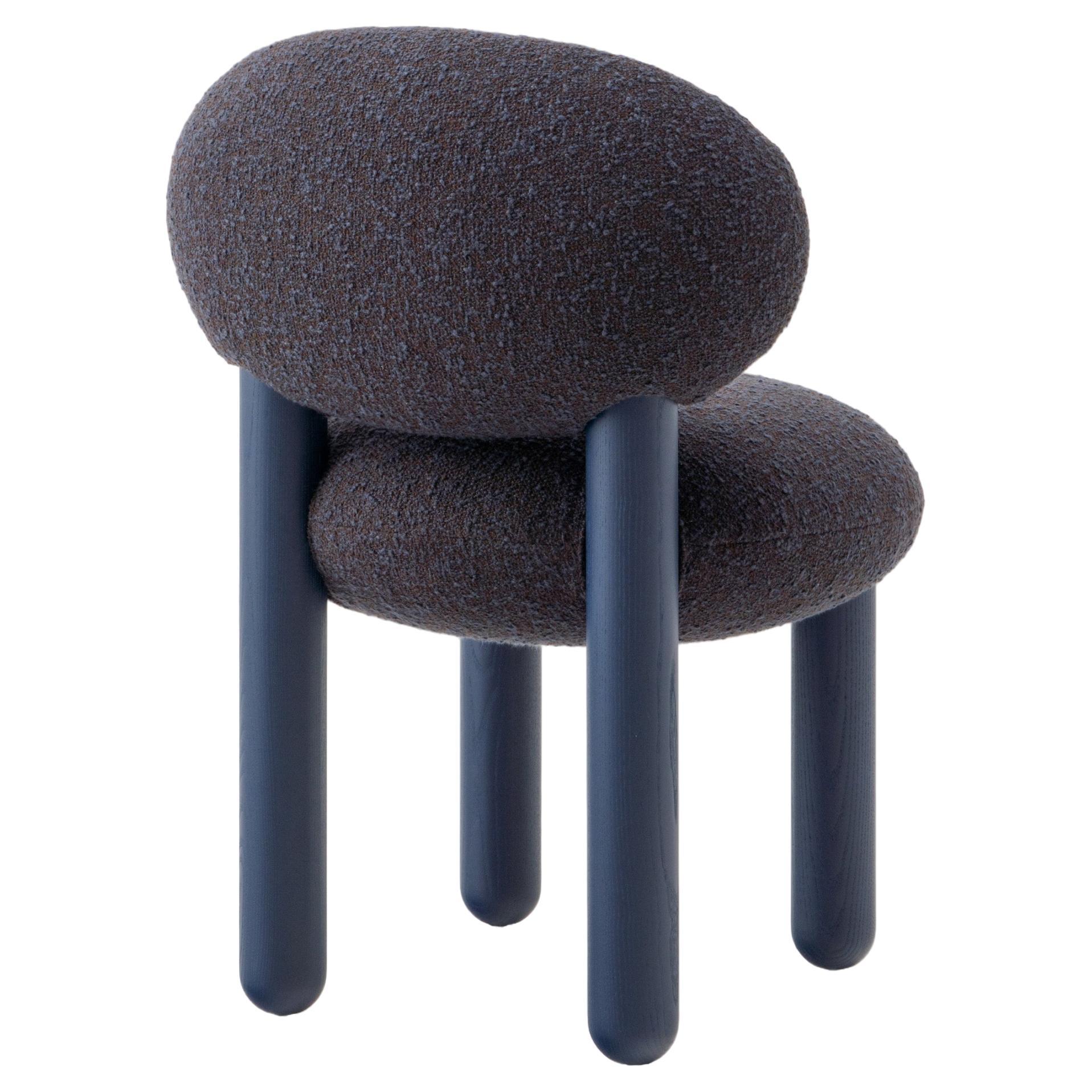 Silla de comedor moderna Flock CS2 en tejido Kvadrat Zero by Noom