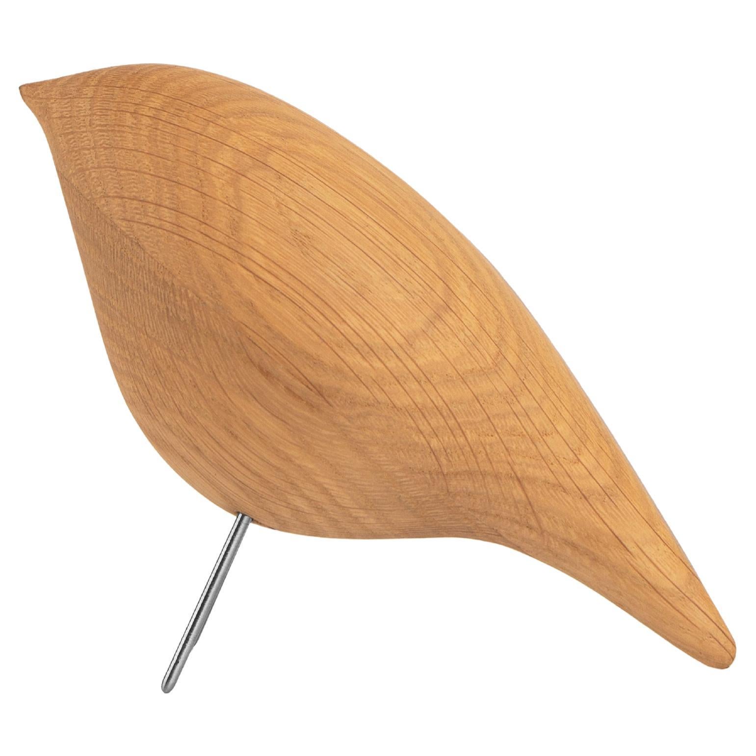 Uccello decorativo Tweety CS4 di NOOM in Oak Nature realizzato a mano in vendita