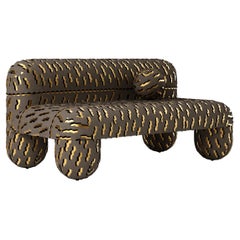 Canapé Modernity Hello en velours jacquard brun Dedar Tiger Beat par NoOM