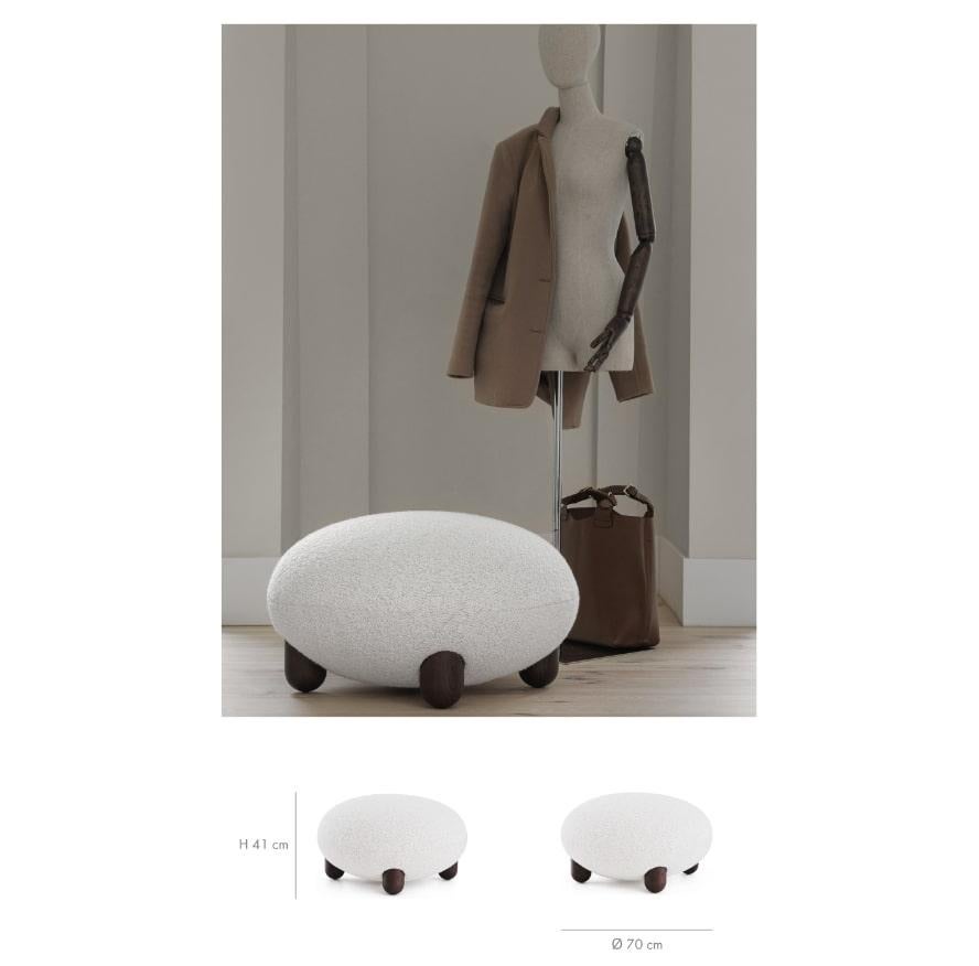 Pouf Modern Flock Fluffy Edition in ecopelliccia Premium Azur avorio di NOOM In condizioni Nuovo in vendita a Paris, FR