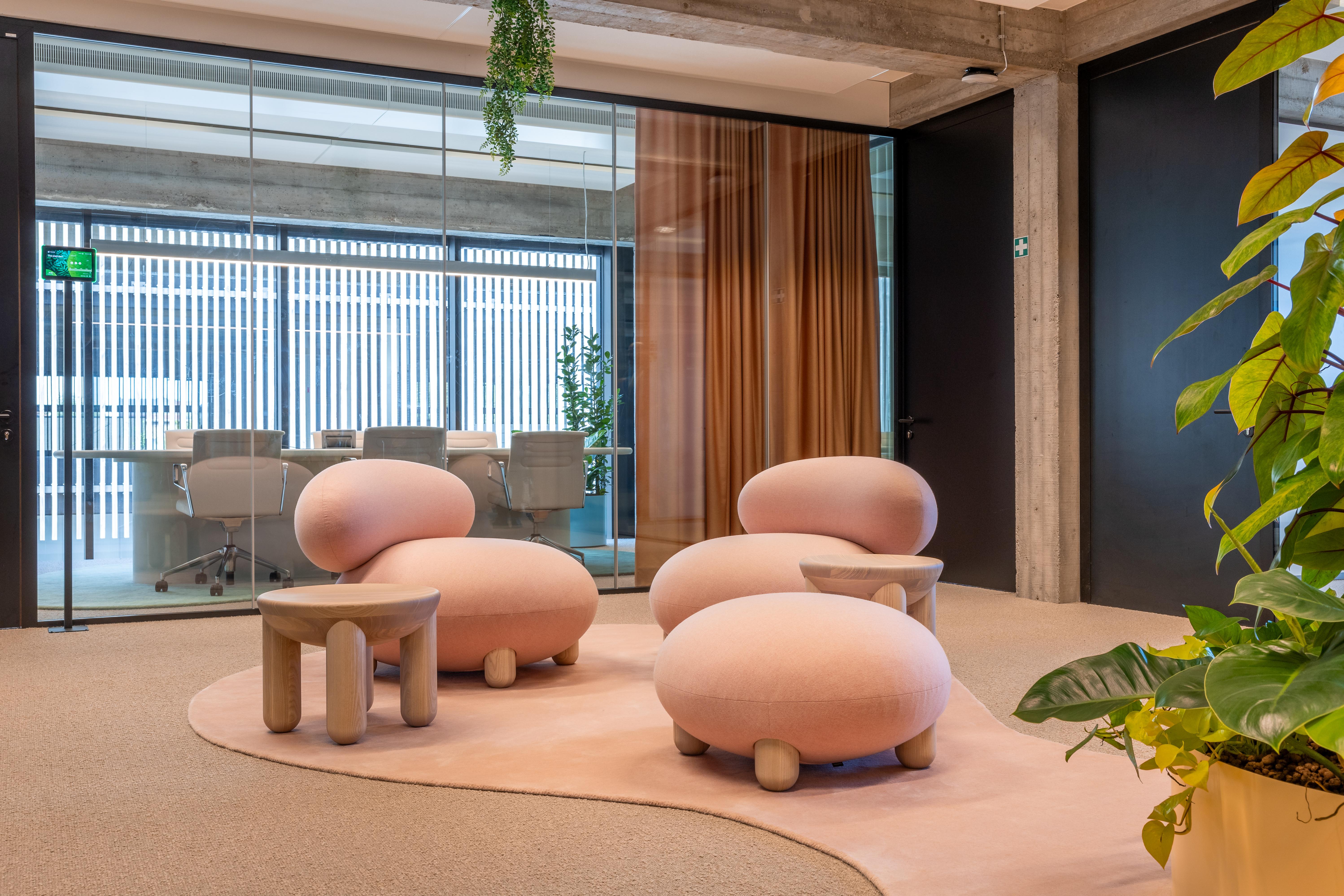 Puf moderno Flock de terciopelo Kvadrat Gentle by NOOM en venta 7