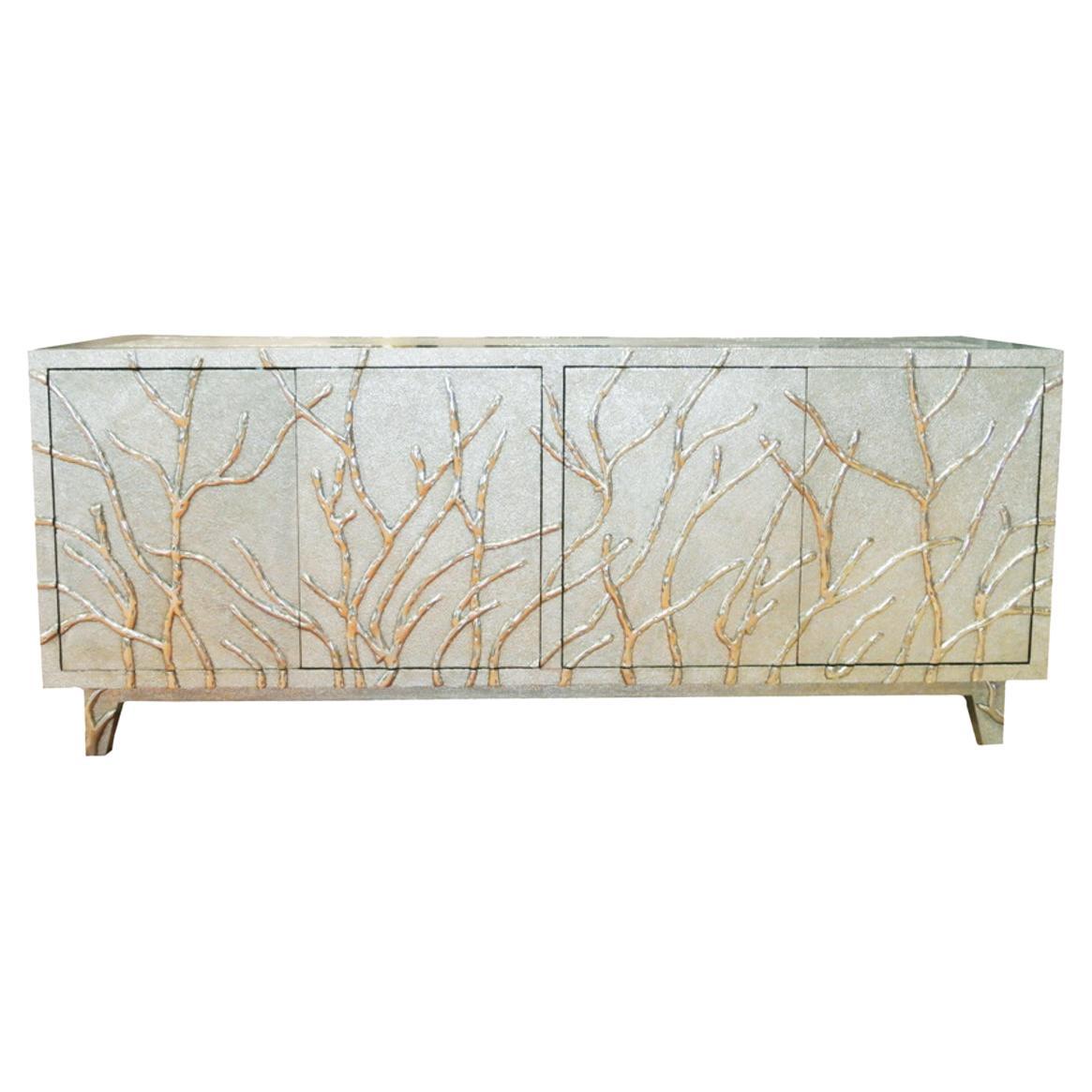 Twig Credenza Metal Clad Over MDF Handcrafted in India by Stephanie Odegard