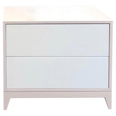 Modern Milano Two Drawer Painted Glass Nightstand by Ercole Home