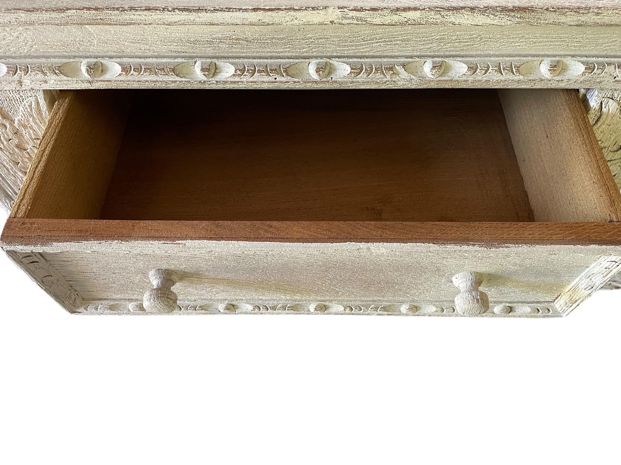 Elizabethan Limed Oak Sideboard Dresser For Sale