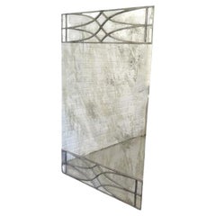 Coppia di specchi argentati contemporanei