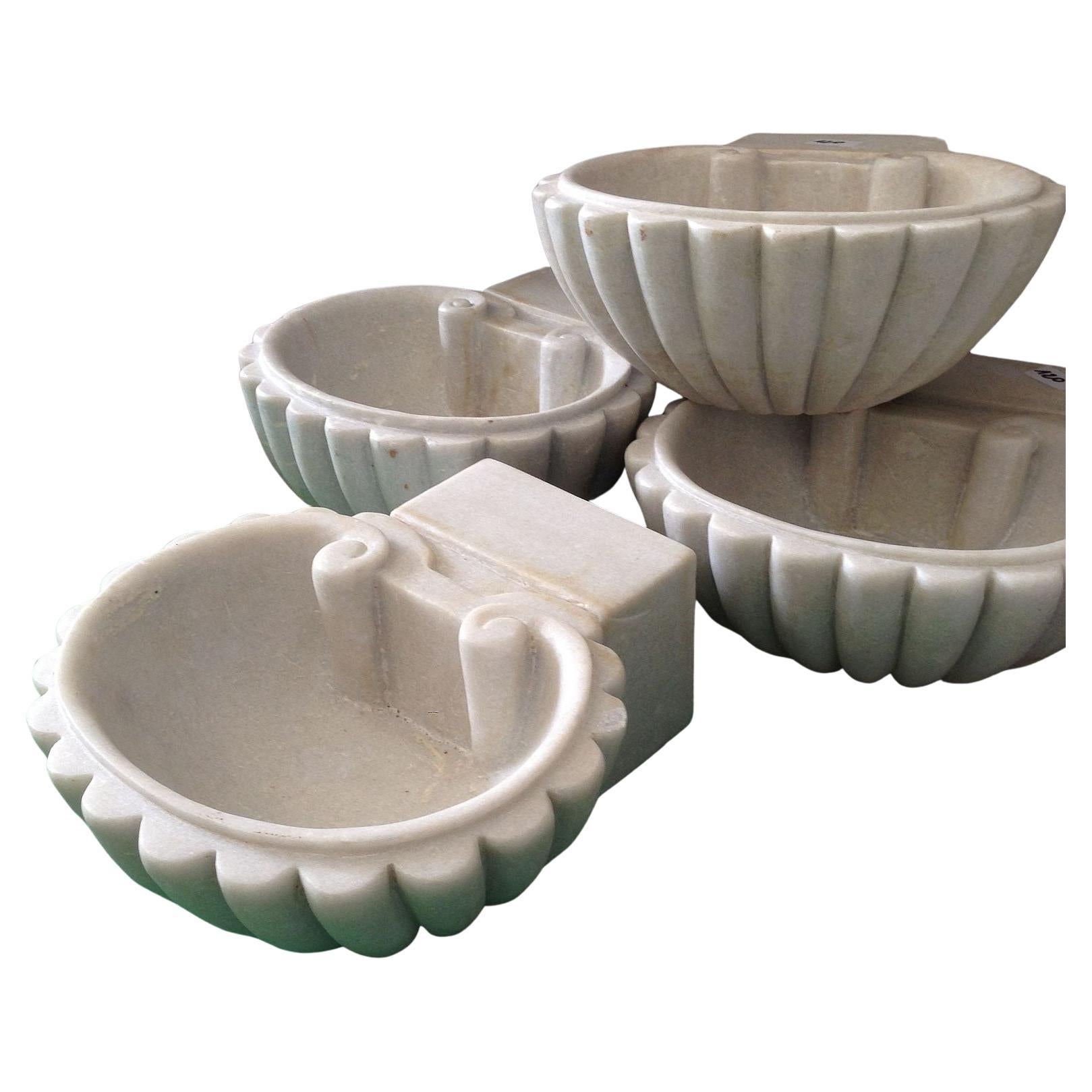 Classical Marble Shell Sink Basin For Sale