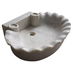 Antique Classical Carved Marble Shell Stone Sink Basin