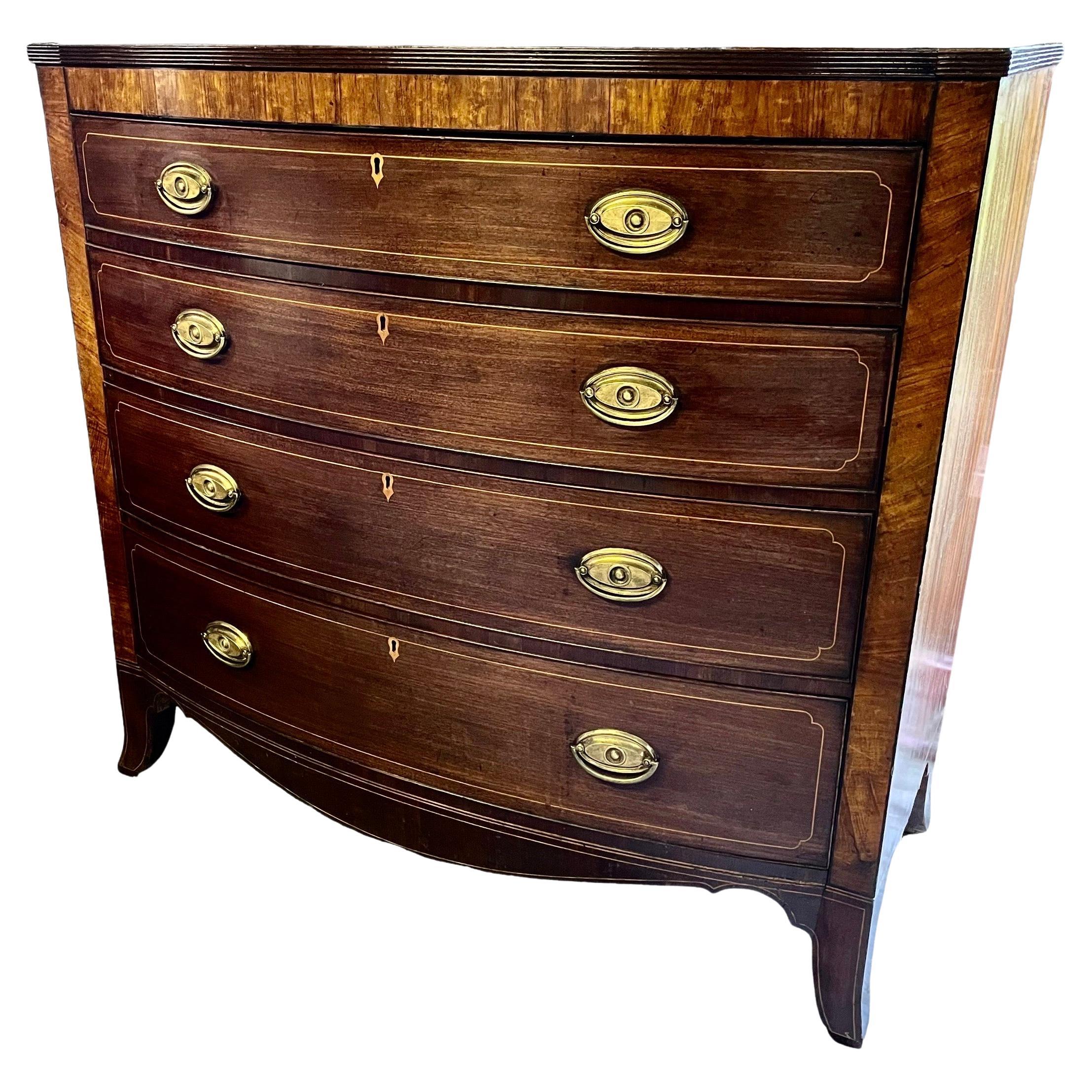 Hardwood Walnut Chest of Drawers For Sale