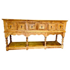 Used Jacobean Revival Oak Sideboard Dresser Base