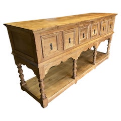 Jacobean Revival Oak Sideboard Dresser Base