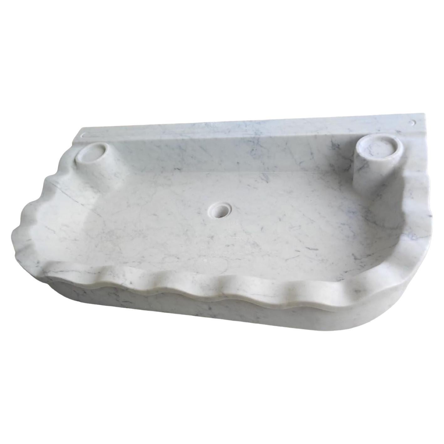 Classical Carrara Marble Stone Sink For Sale