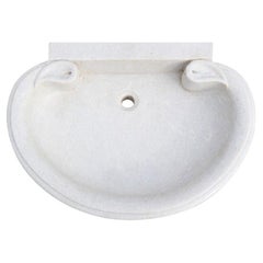 Klassischer Waschbeckenbasin aus Carrara-Marmor
