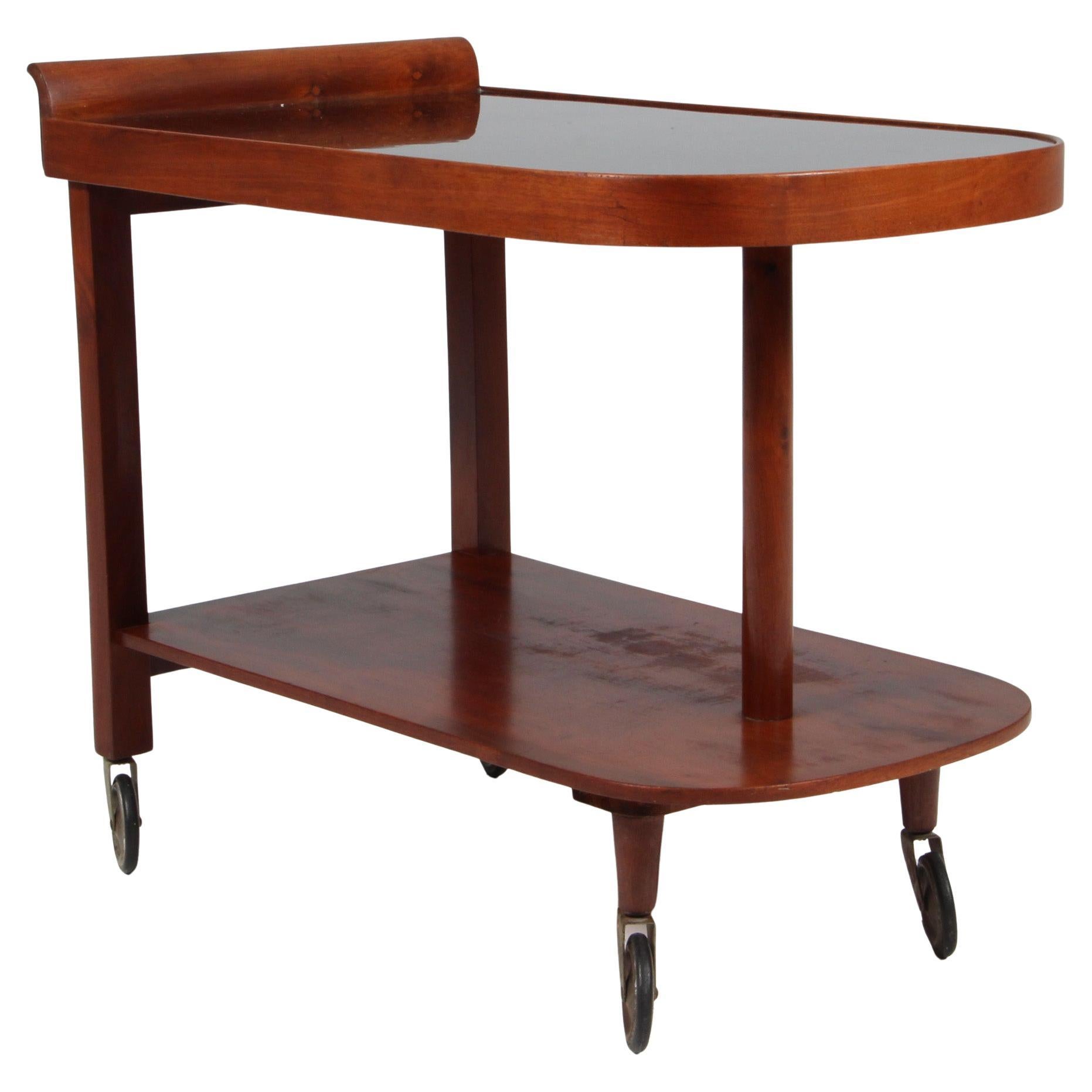 Table plateau Art Déco en acajou, 1930 Danemark en vente