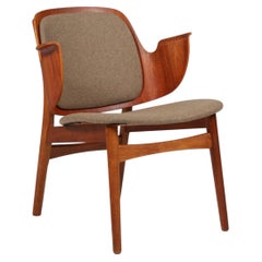 Hans Olsen lounge chair, Model 107, Oak Frame, Danish Design, 1960s