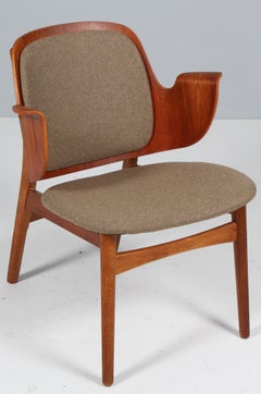 Hans Olsen lounge chair, Model 107, Oak Frame, Danish Design, 1960s