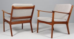 Ole Wanscher Lounge Chairs, Model PJ112, wool