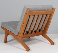 Hans J. Wegner GE-370 Lounge Chair, Oak Frame, Hallingdal Wool, Denmark