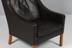 Børge Mogensen Ohrensessel, Modell 2204. Original-Leder