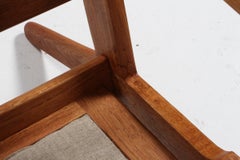 Divano a tre posti Hans J. Wegner modello 290, rovere e bouclé, intorno al 1970