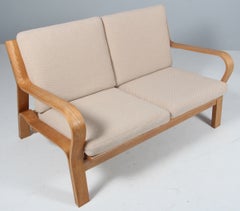 Hans J. Wegner, divano a due posti, Modello 671, Oak, Coda 2 e Corda di Cotone
