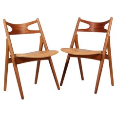 Hans J. Wegner pair of  Savbuk CH-29 Dining Chairs