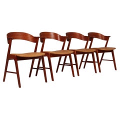 Kai Kristiansen Set of Four Teak Dining Chairs