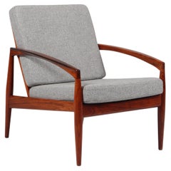 Kai Kristiansen Paperknife lounge chair, rosewood, Hallingdal wool