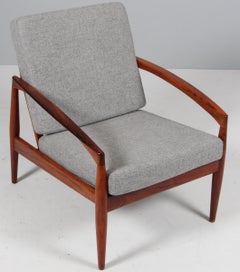 Kai Kristiansen Paperknife lounge chair, rosewood, Hallingdal wool