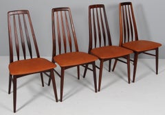 Niels Koefoed Dining Chairs, Model "Eva", Rosewood, 1960s